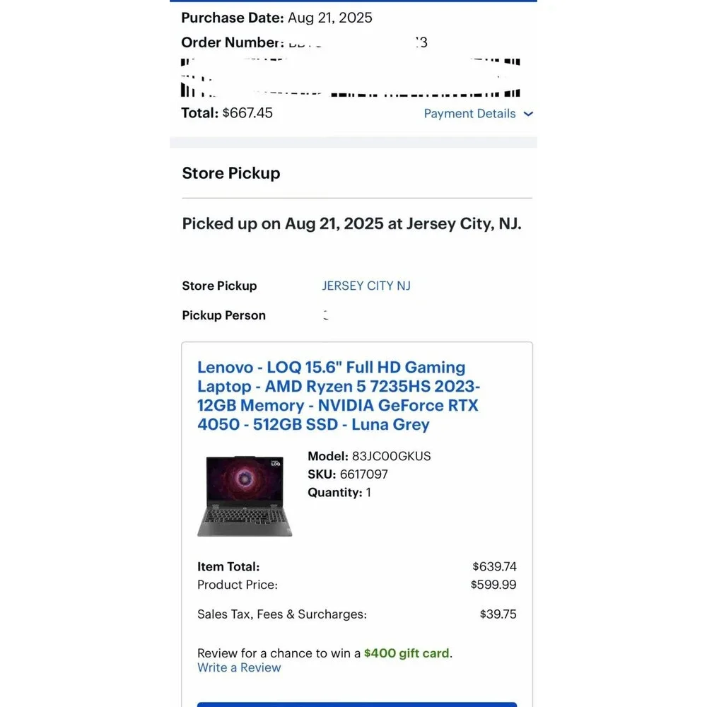 Lenovo Laptop LOQ 15.6